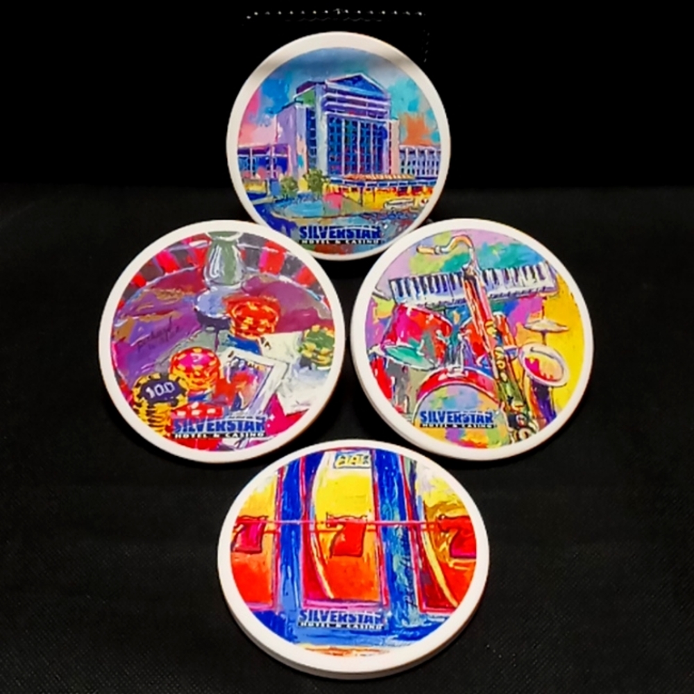 Vintage "The Silver Star Casino" NatureStone Coaster Set